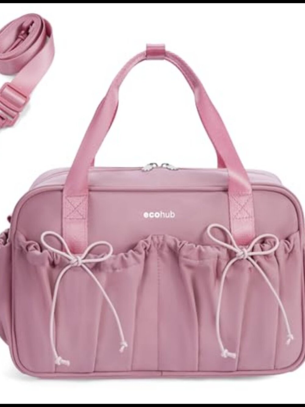 Small Gym Bag with Wet Compartment & Adjustable Strap, Water-Resistant Polyester
